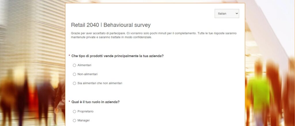 QUESTIONARIO UE PER COMPRENDERE LE ESIGENZE DELLE PMI AL DETTAGLIO